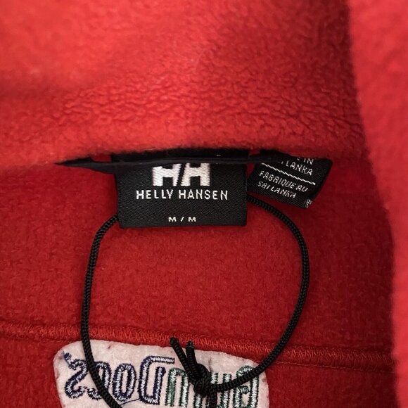 Helly Hansen Fleece Vest Mens Medium Mock Neck Embroidered Logo Red - Picture 6 of 6